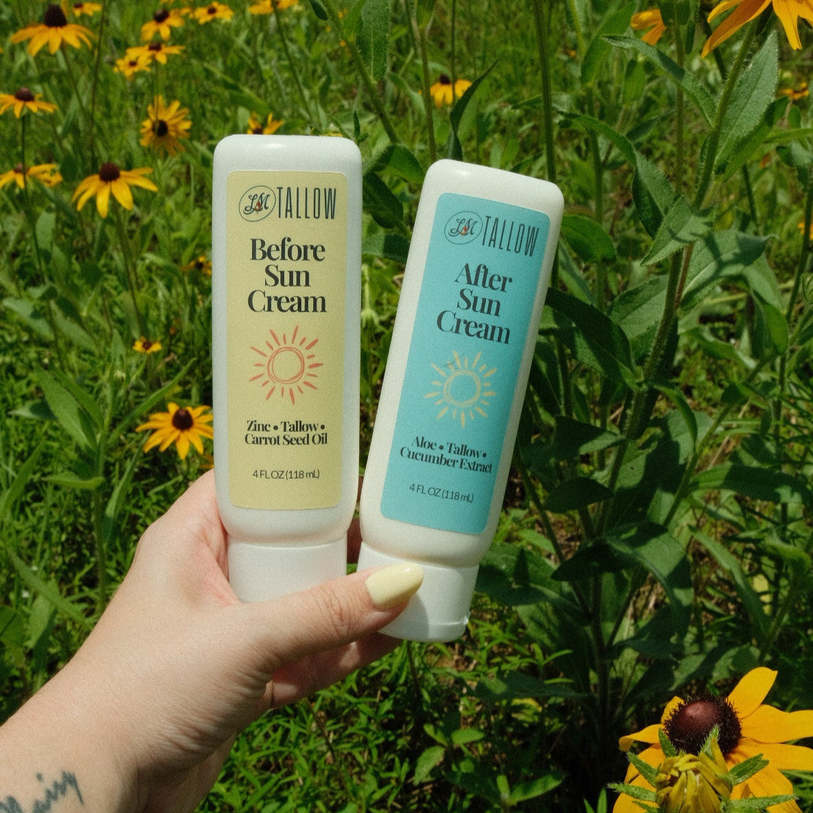 Tallow Sun Care Duo - Natural Before &amp; After Sun Cream Gift Set with Zinc Oxide