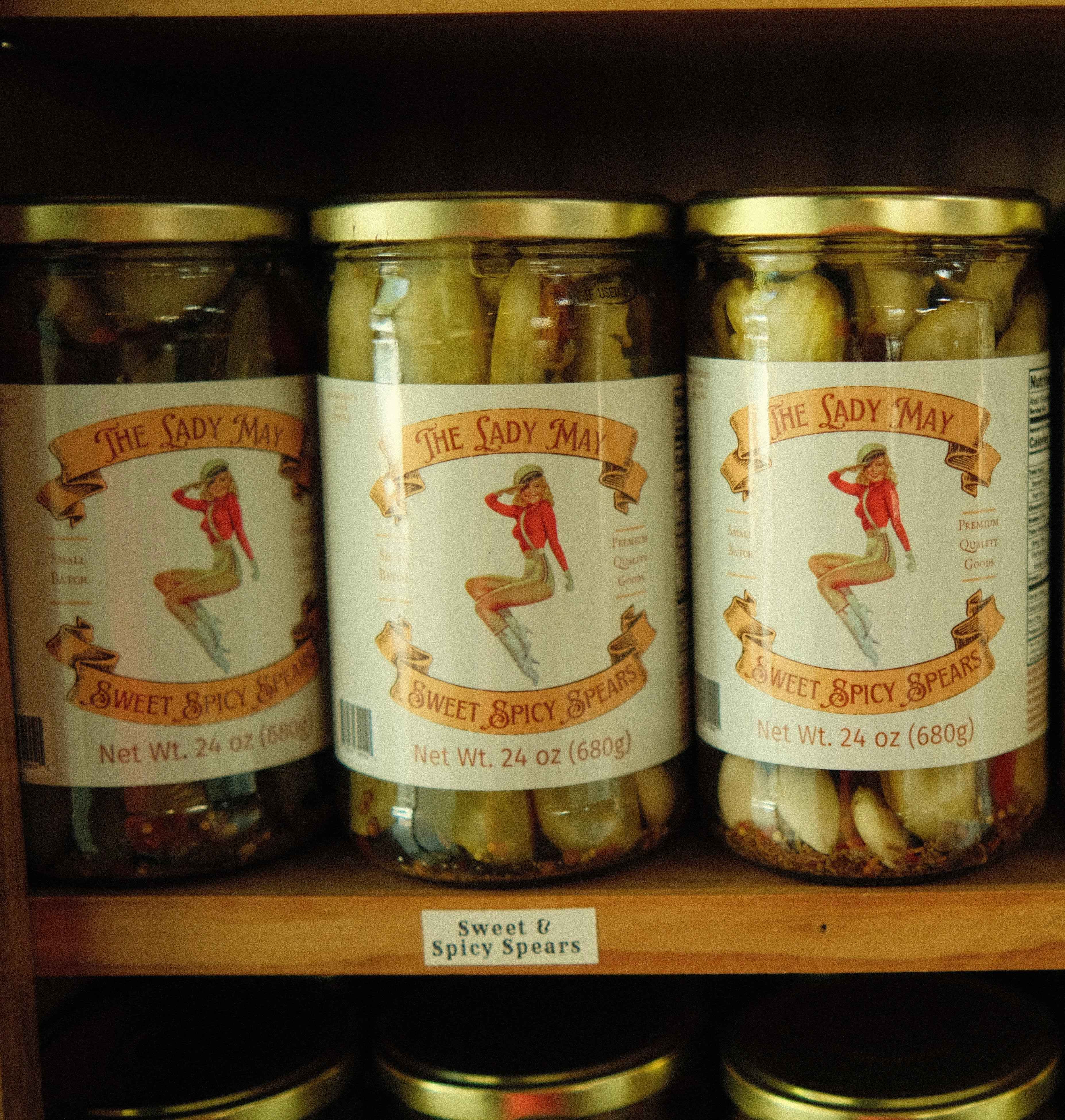 The Lady May Sweet &amp; Spicy Pickle Spears - Small Batch Jalapeño Dill Pickles