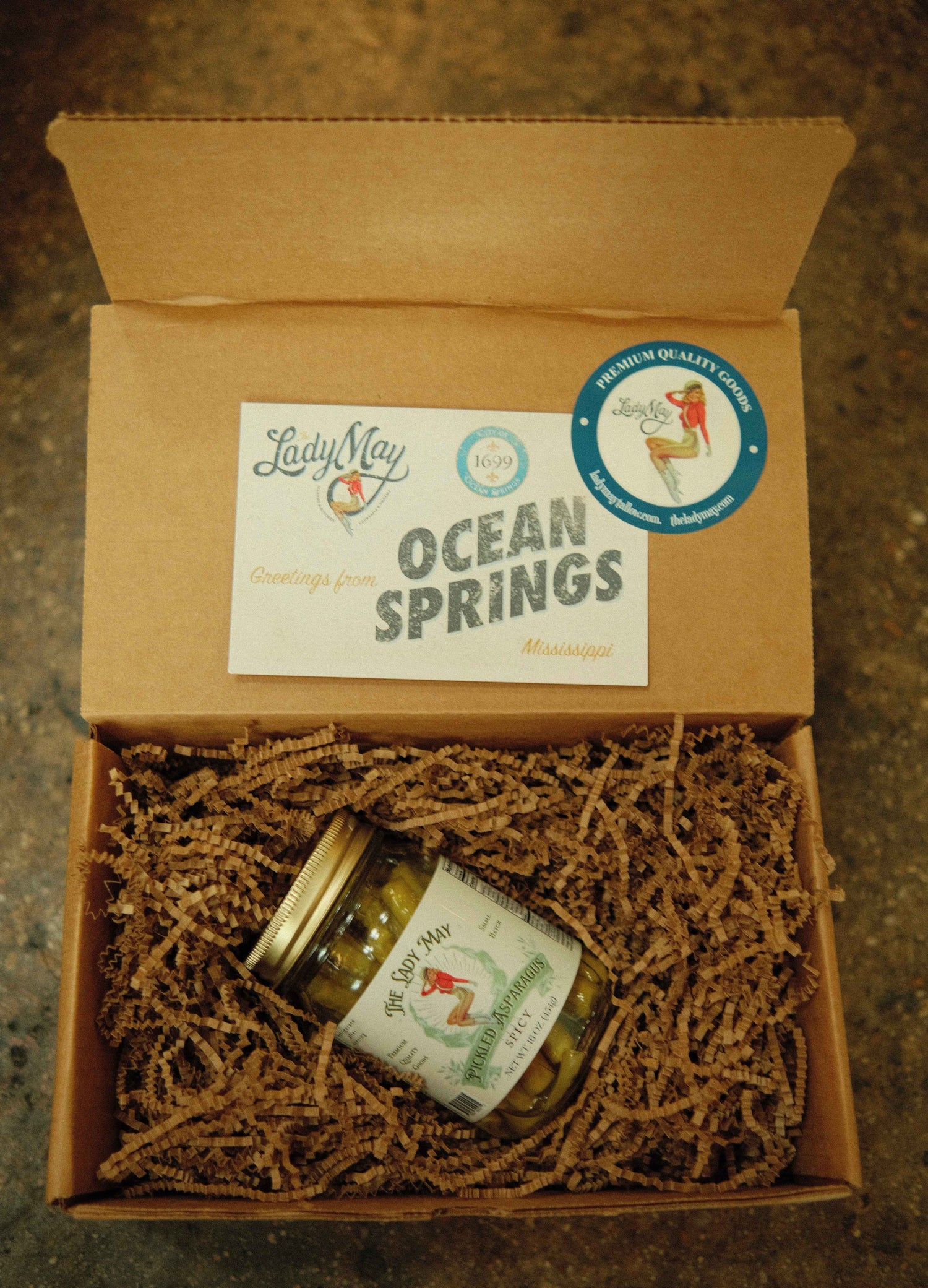 The Lady May Spicy Pickled Asparagus - Small Batch Garlic Jalapeño Asparagus