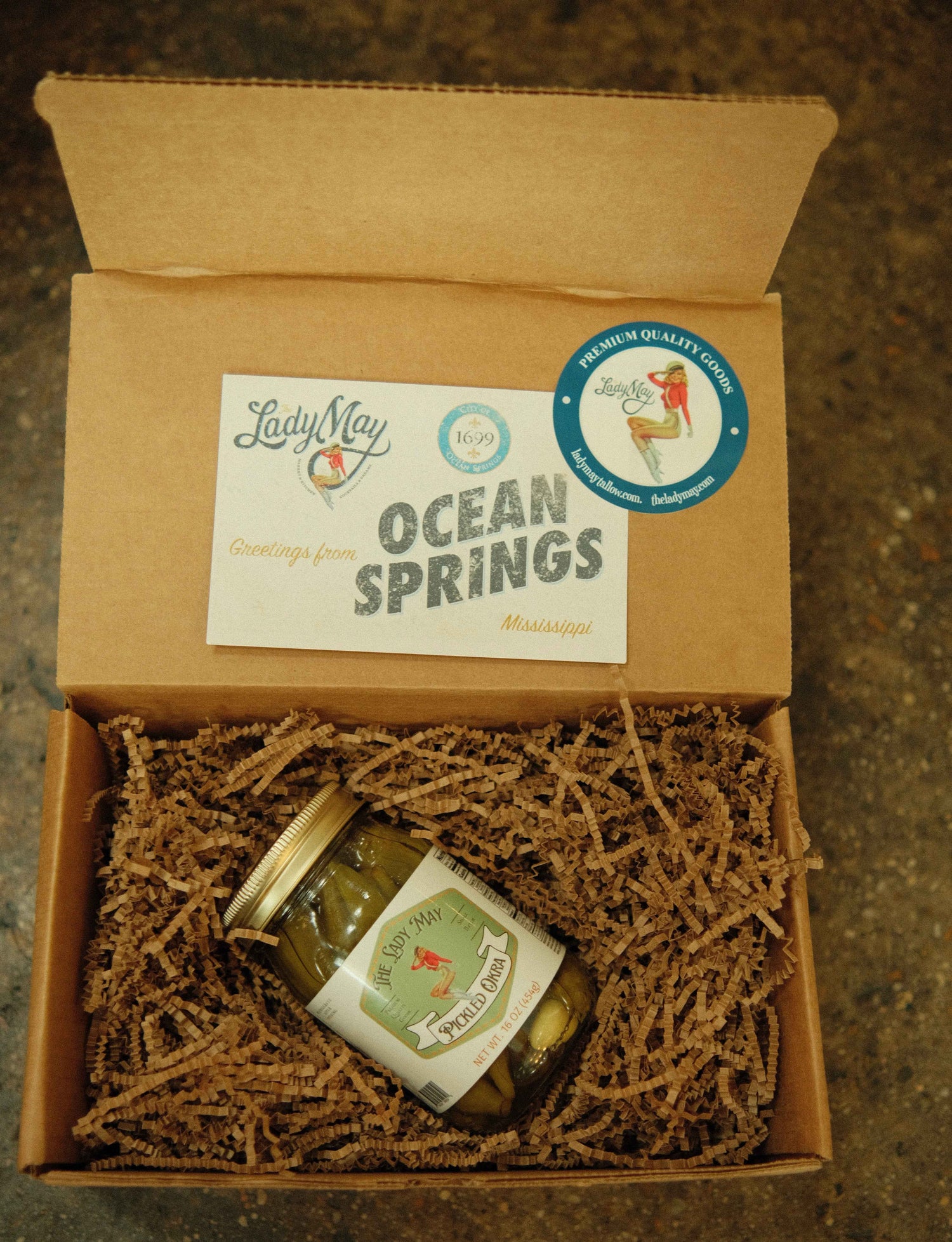 The Lady May Mild Pickled Okra - Small Batch Southern Garlic Dill Okra