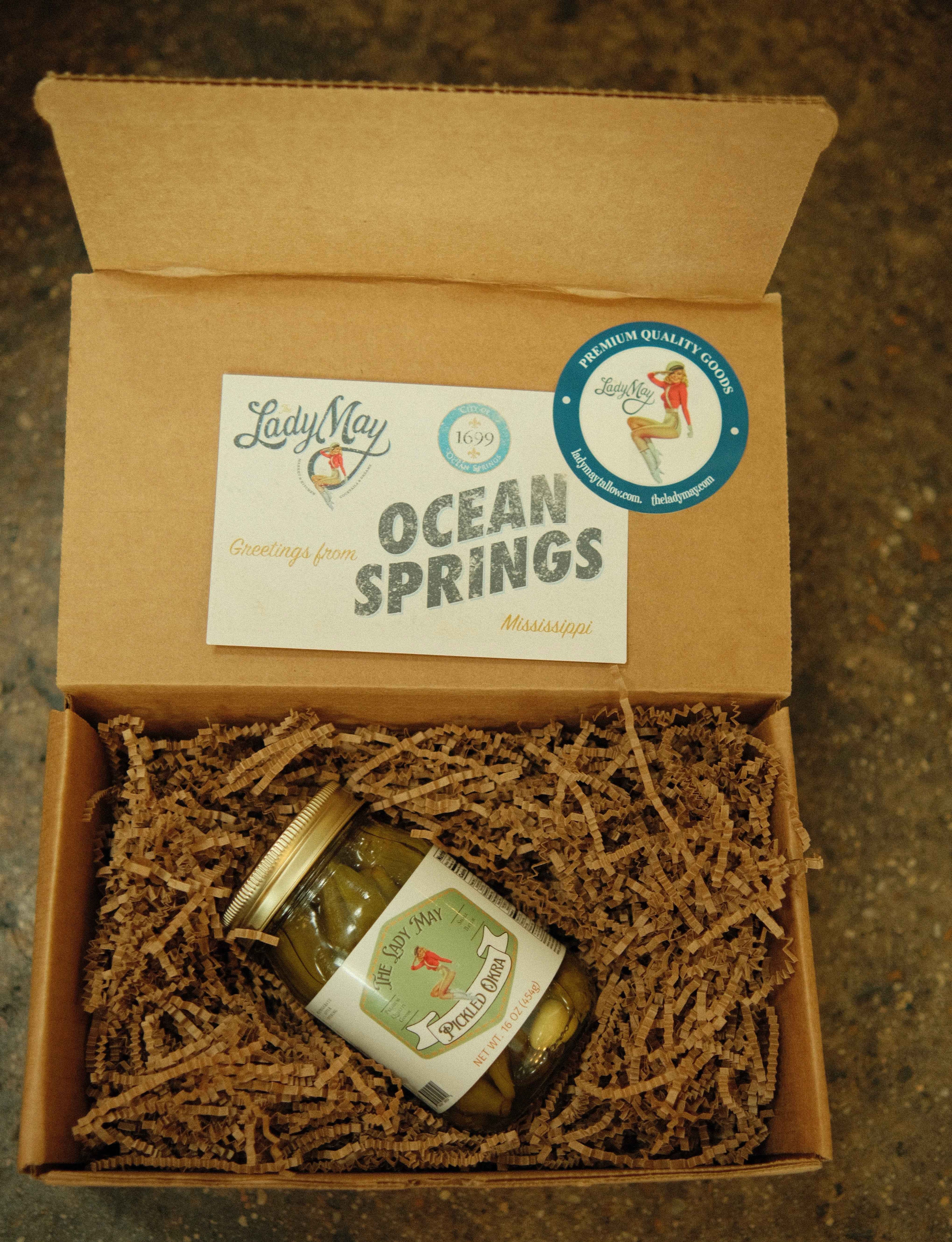 The Lady May Mild Pickled Okra - Small Batch Southern Garlic Dill Okra