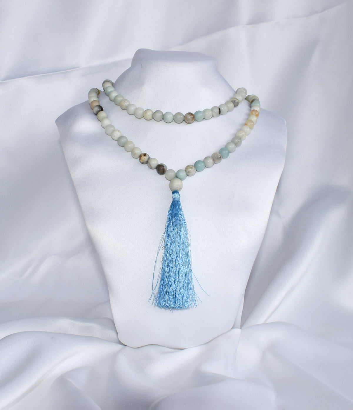 Multi Amazonite Gemstone Mala, 108 Prayer Bead Mala.  DestGlow