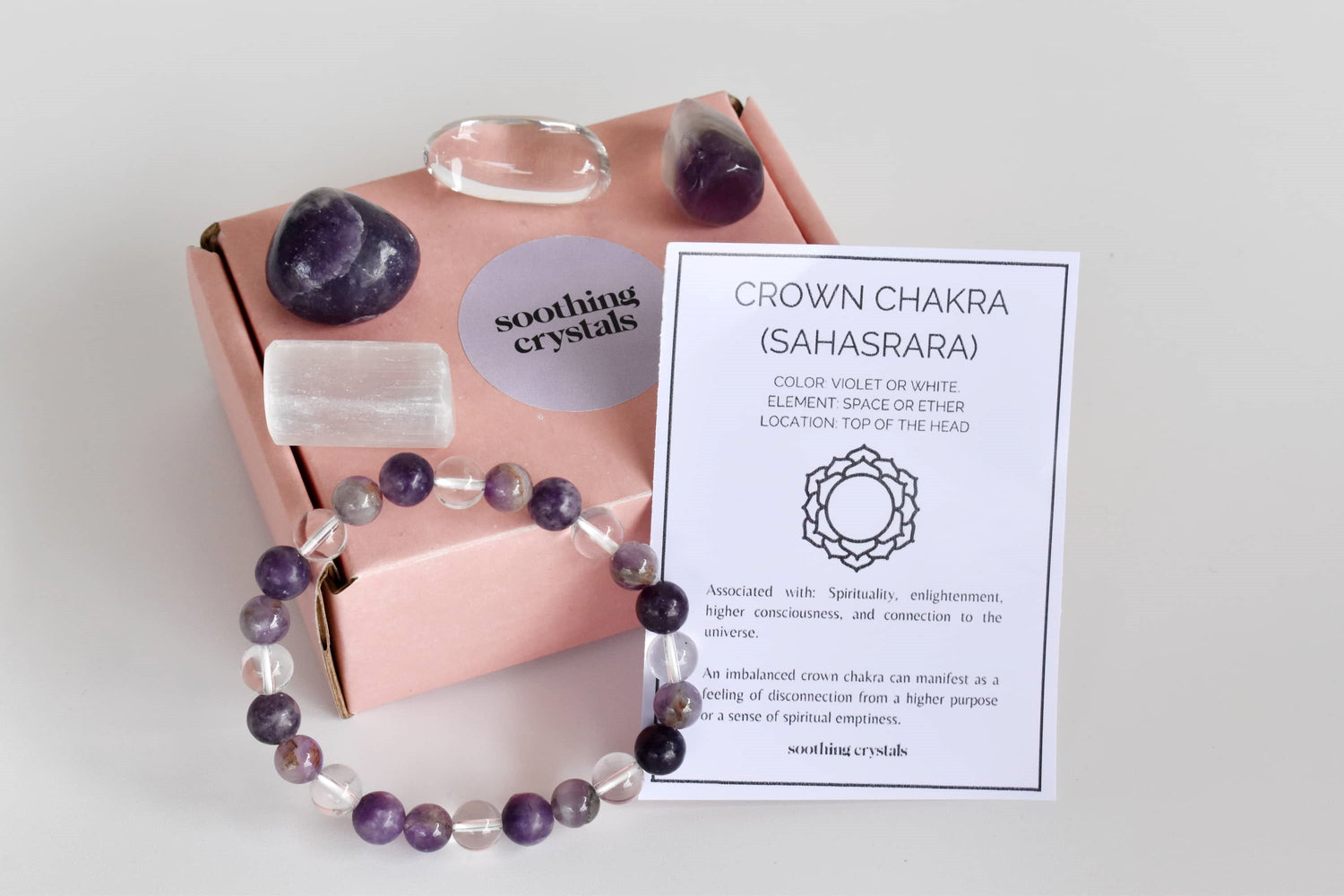 CROWN Chakra Crystals Kit, Chakra&