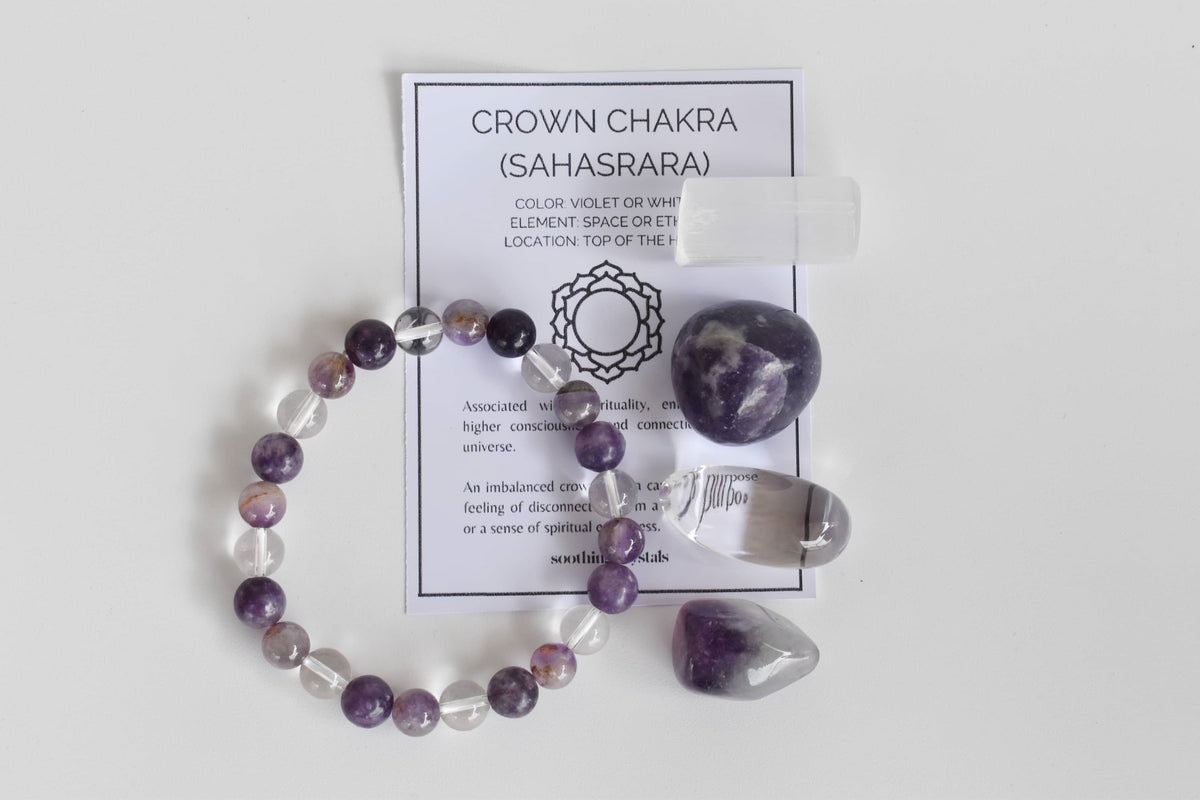 CROWN Chakra Crystals Kit, Chakra&