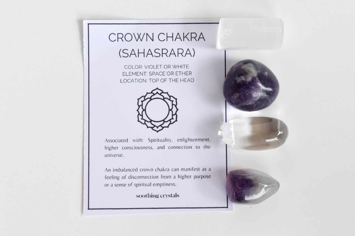 CROWN Chakra Crystals Kit, Chakra&
