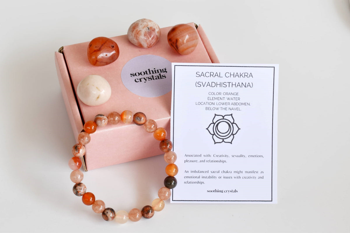 SACRAL Chakra Crystals Kit, Chakra&
