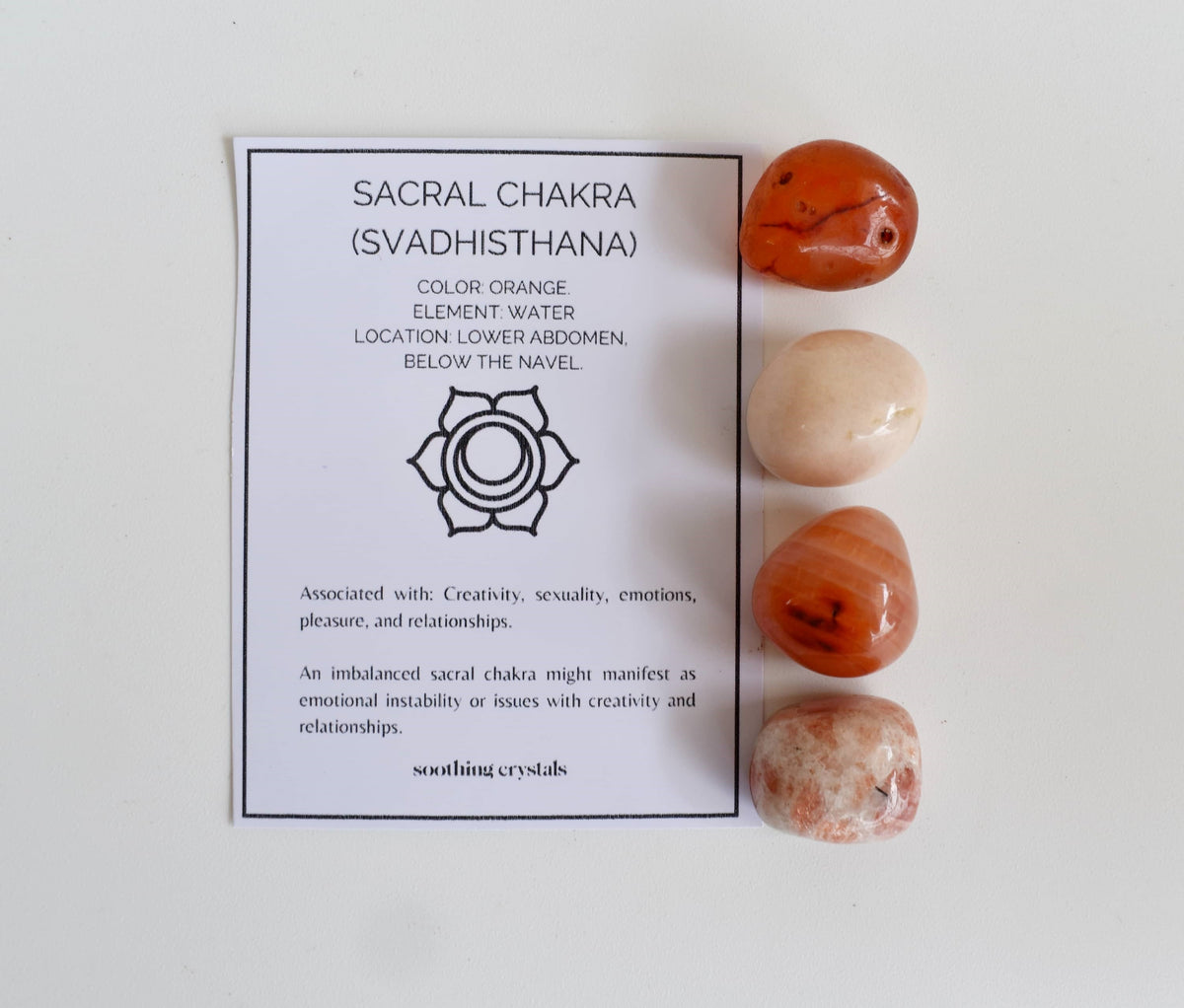 SACRAL Chakra Crystals Kit, Chakra&