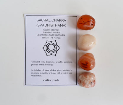 SACRAL Chakra Crystals Kit, Chakra&