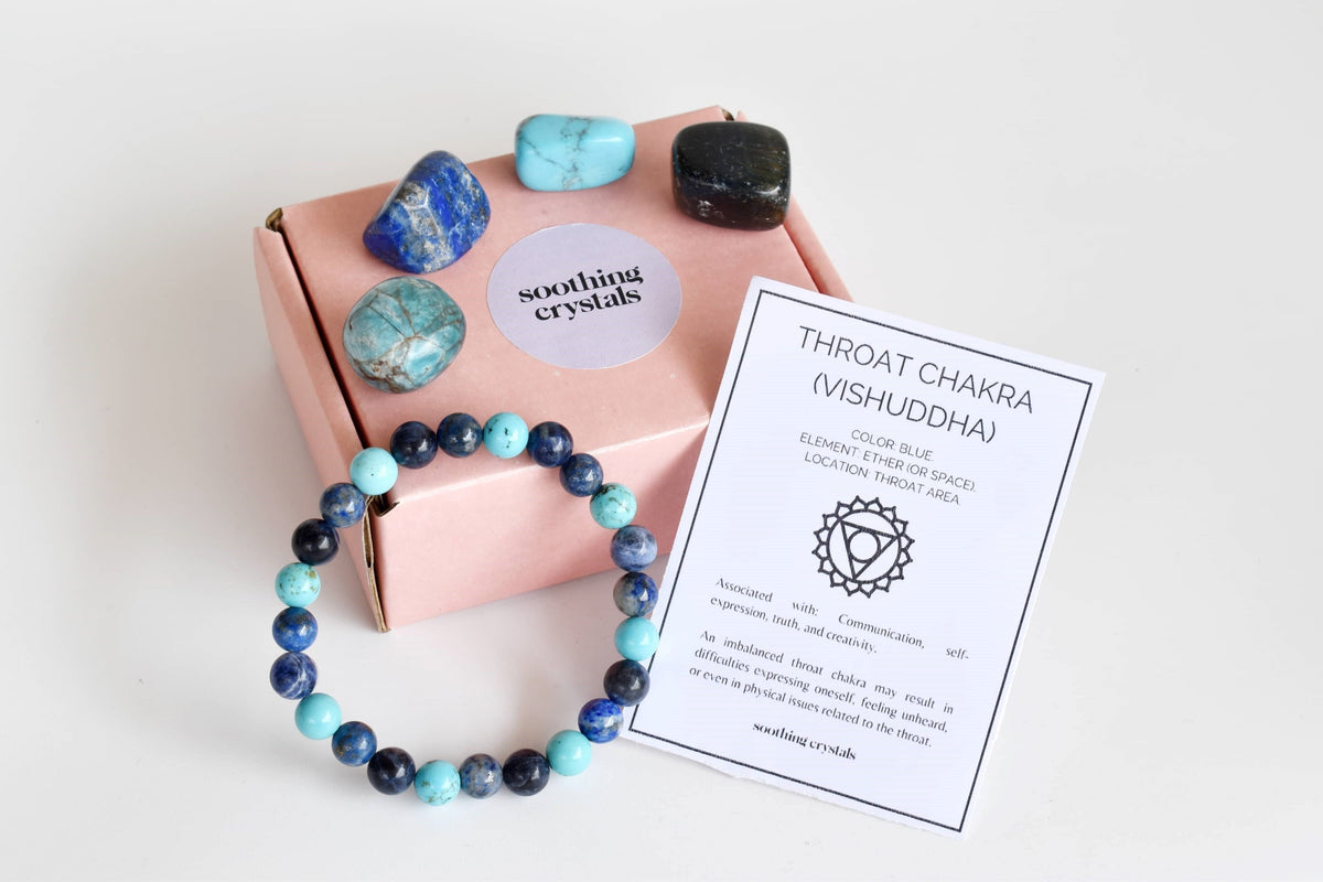 THROAT Chakra Crystals Kit, Chakra&