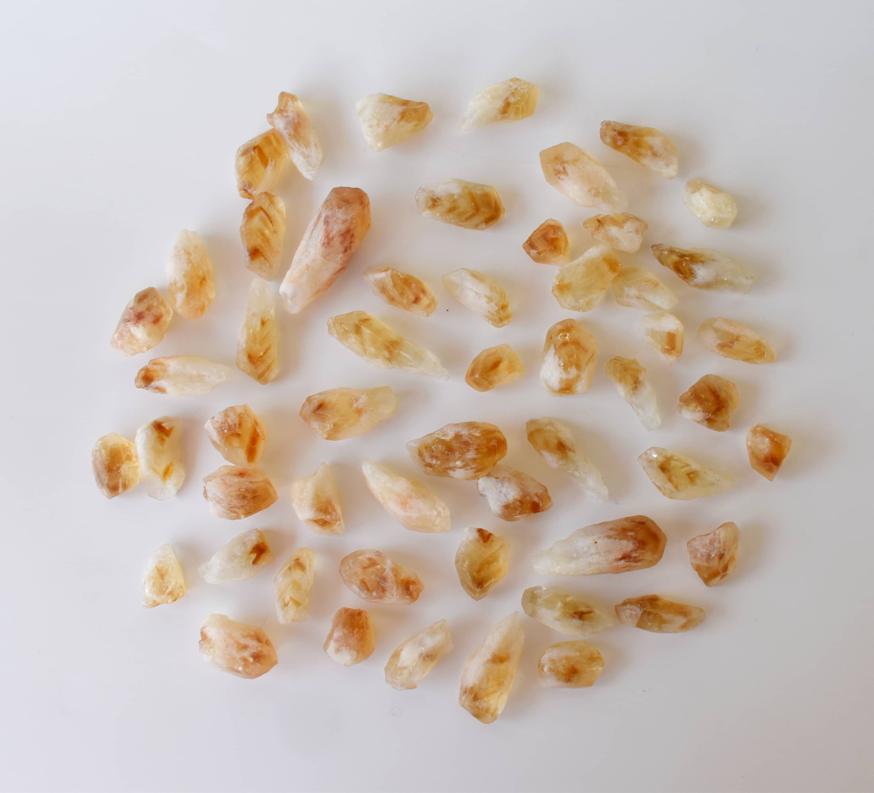 Natural Citrine Points(Small), Natural Bulk Crystals (Stress Relief and Good Fortune)  DestGlow