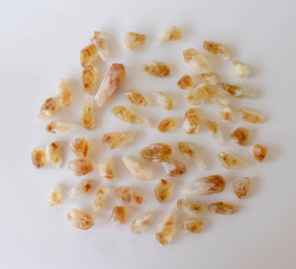 Natural Citrine Points(Small), Natural Bulk Crystals (Stress Relief and Good Fortune)  DestGlow