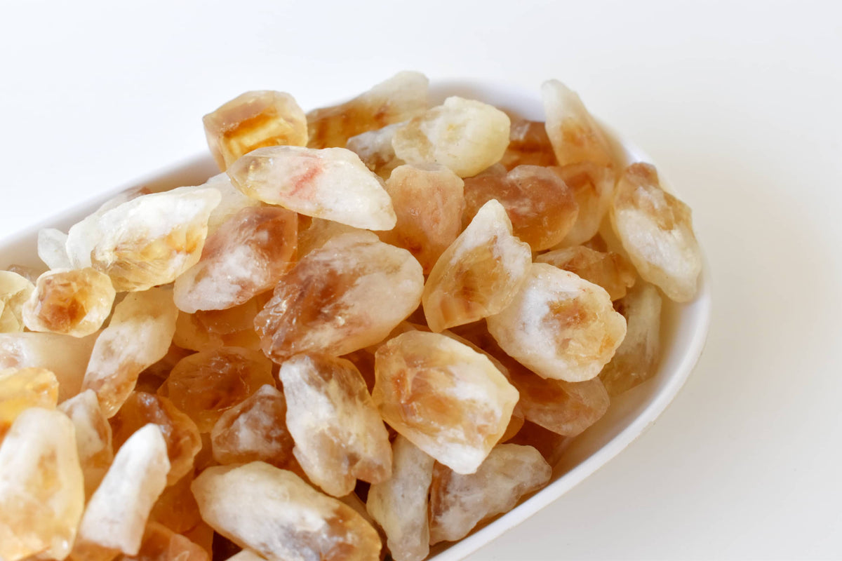 Natural Citrine Points(Small), Natural Bulk Crystals (Stress Relief and Good Fortune)  DestGlow