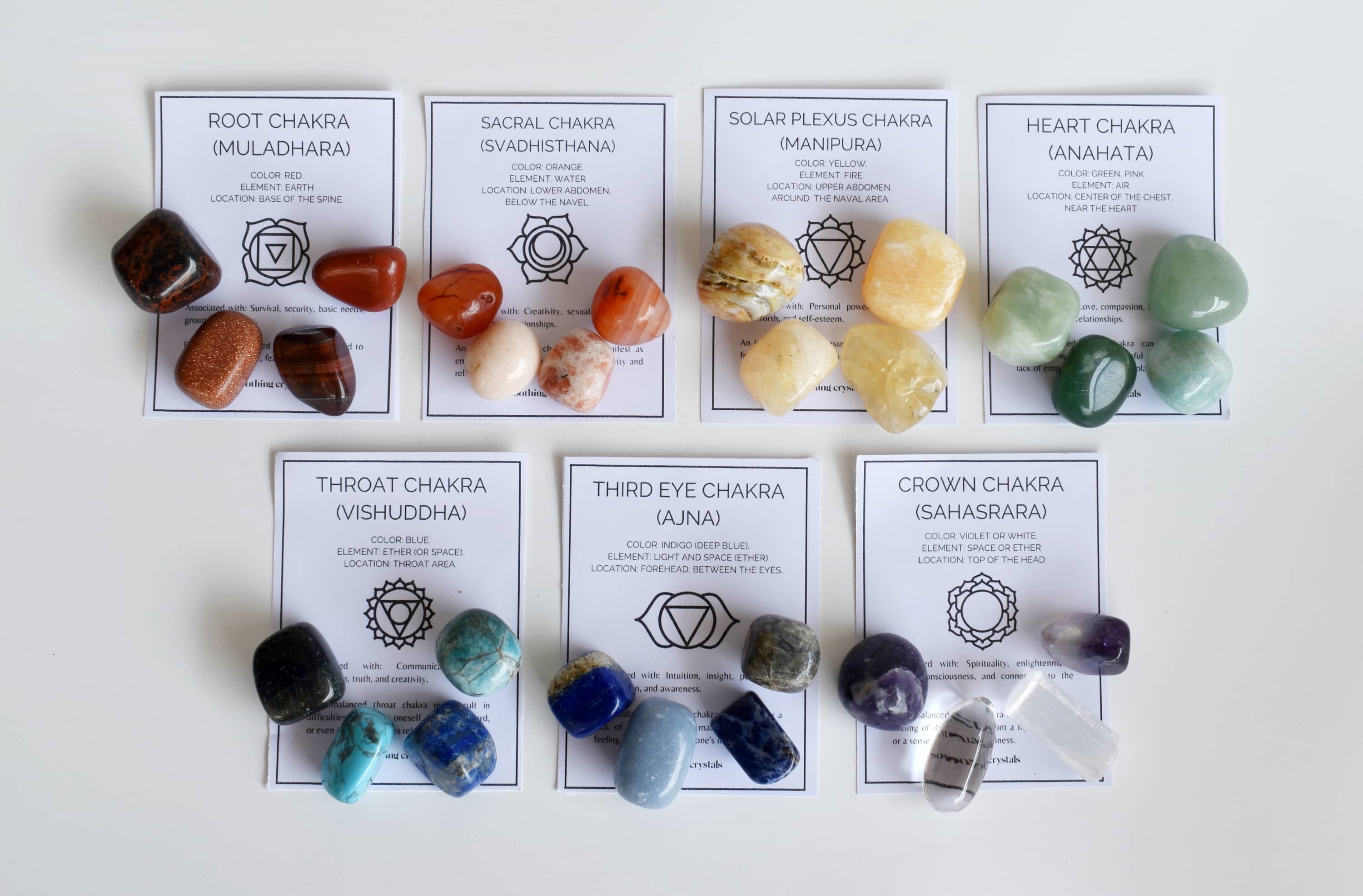 CROWN Chakra Crystals Kit, Chakra&
