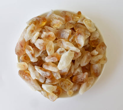 Natural Citrine Points(Small), Natural Bulk Crystals (Stress Relief and Good Fortune)  DestGlow
