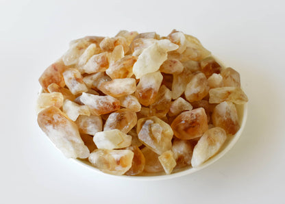 Natural Citrine Points(Small), Natural Bulk Crystals (Stress Relief and Good Fortune)  DestGlow