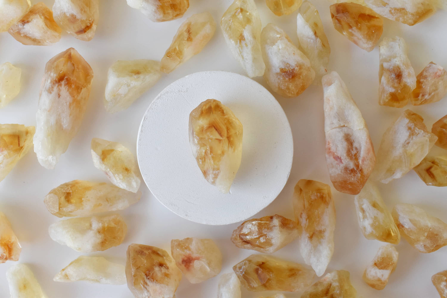 Natural Citrine Points(Small), Natural Bulk Crystals (Stress Relief and Good Fortune)  DestGlow