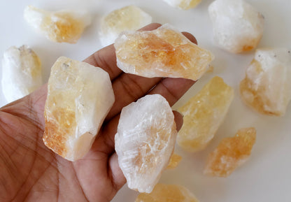 Large Natural Citrine Points, Healing Crystal Points  DestGlow