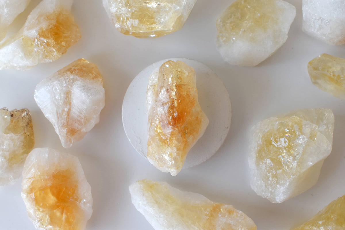 Large Natural Citrine Points, Healing Crystal Points  DestGlow