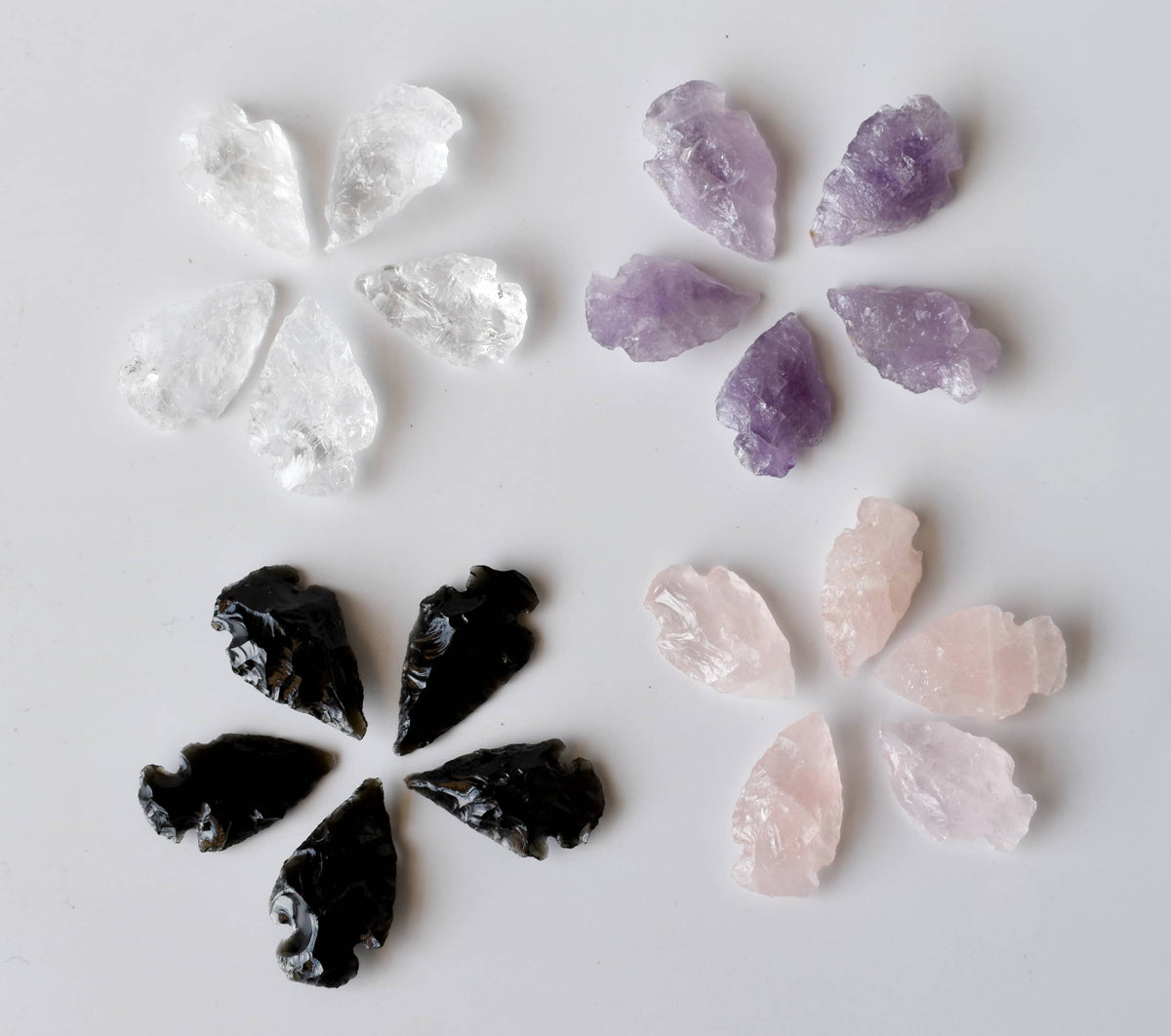 Mix Gemstone Arrowheads Set  DestGlow