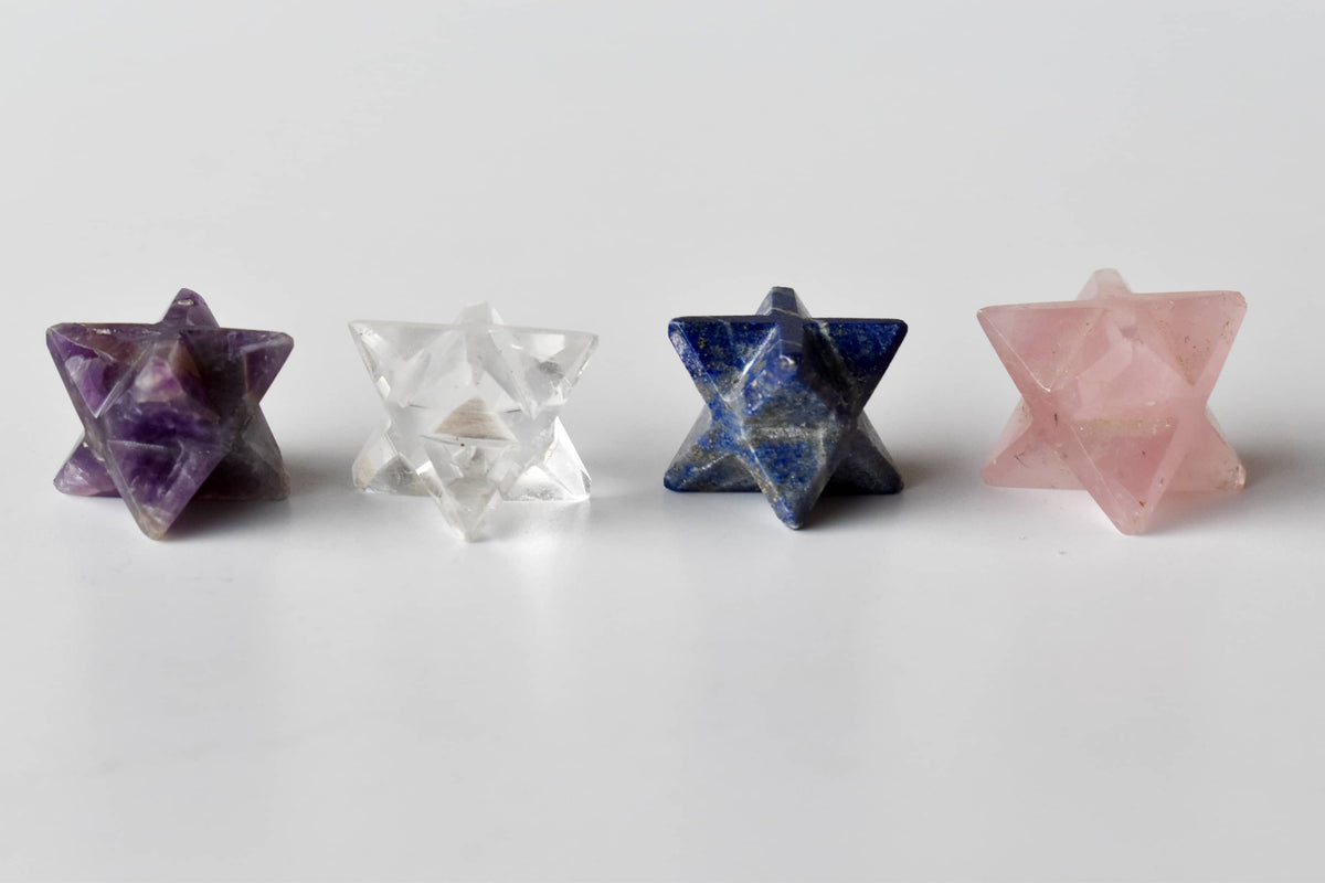 Crystal Merkaba Stars, Crystal Grid, Energy Healing Sacred Geometry Stars  DestGlow