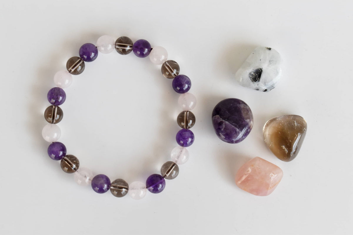 Calming GRIEF Support  Crystal Kit, Gemstone Tumble Kit, Grief Crystal Gift Set  DestGlow