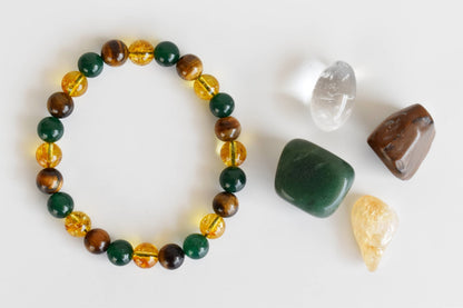 Harbouring GOOD FORTUNE Crystal Kit, Gemstone Tumble Kit, Good fortune Crystal Gift Set  DestGlow