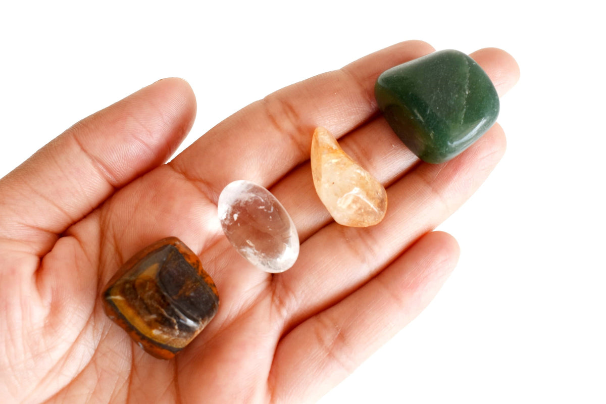 Harbouring GOOD FORTUNE Crystal Kit, Gemstone Tumble Kit, Good fortune Crystal Gift Set  DestGlow