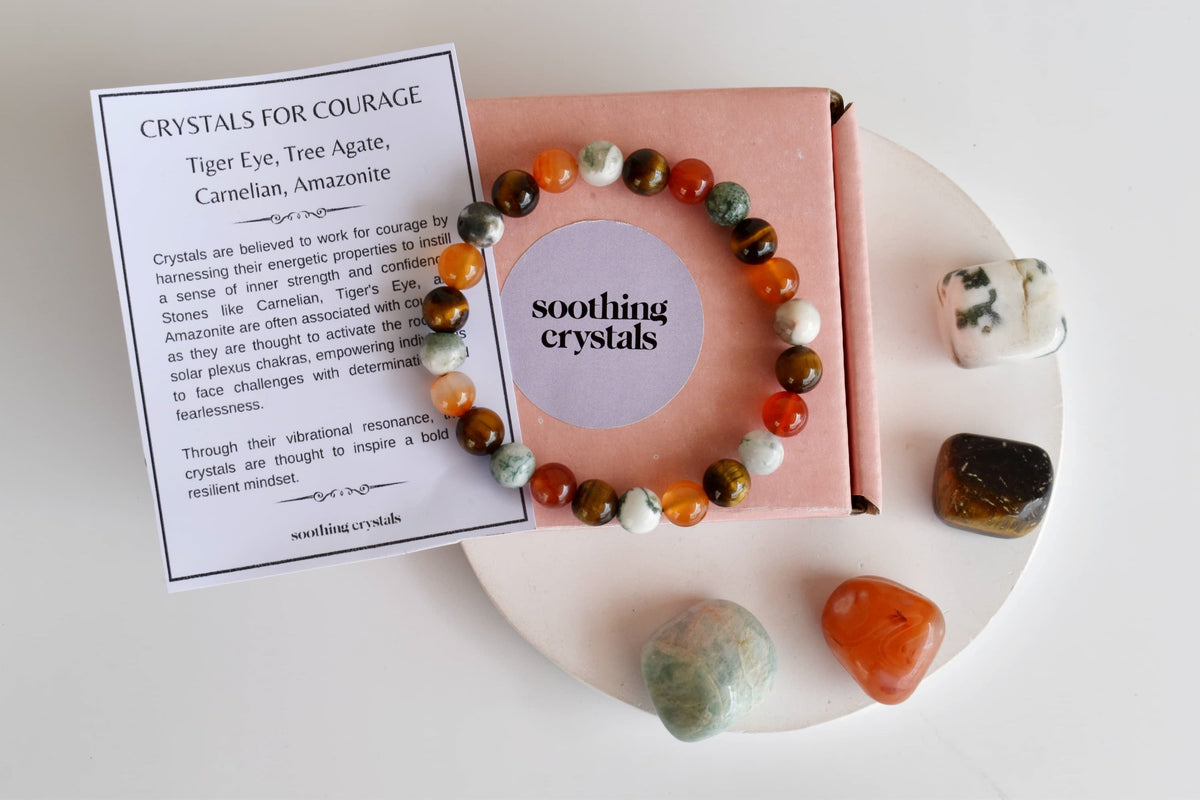 Promote COURAGE Crystal Kit, Gemstone Tumble Kit, Courage Crystal Gift Set  DestGlow