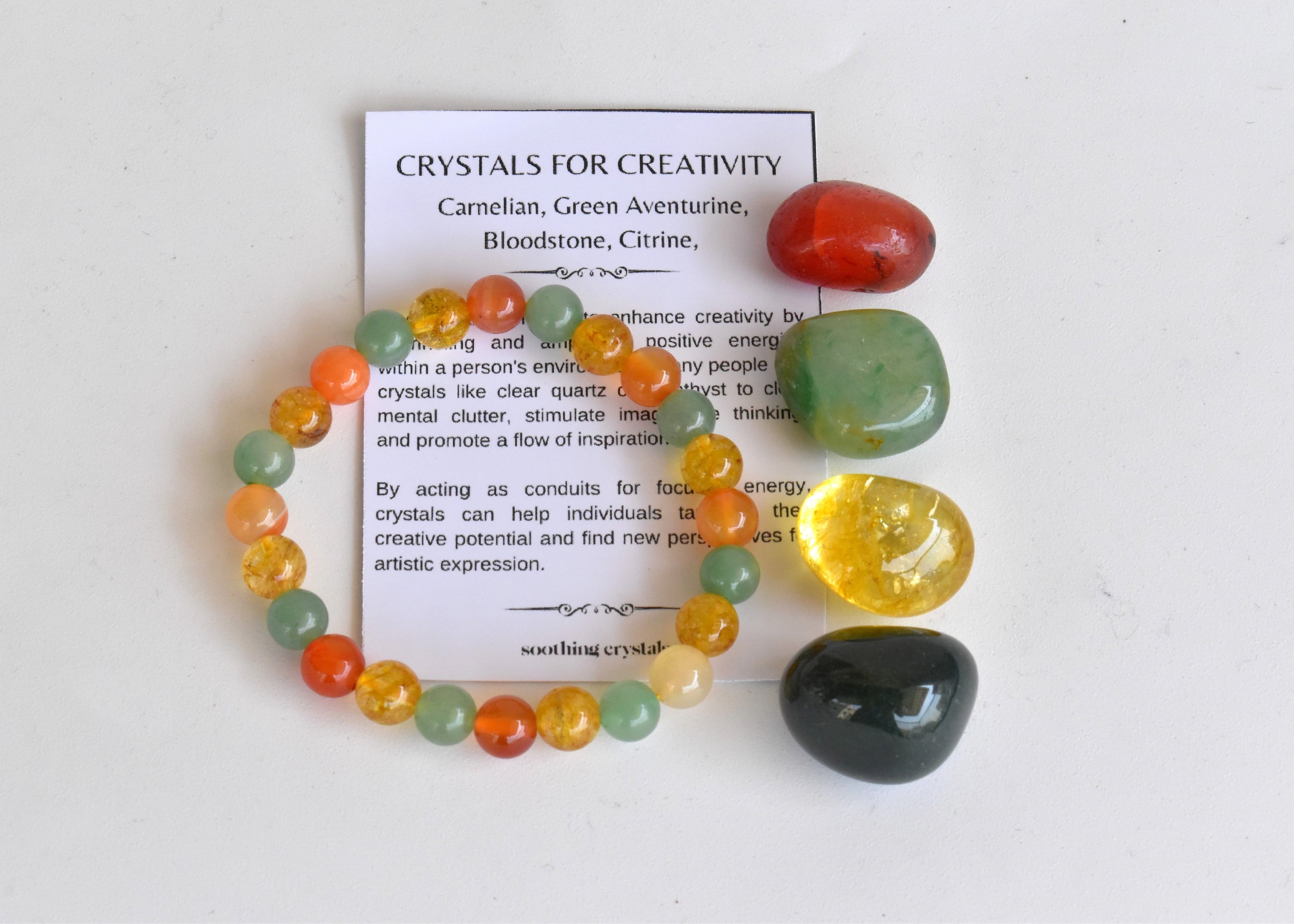 Energizes CREATIVITY Crystal Kit, Gemstone Tumble Kit, Creativity Crystal Gift Set  DestGlow