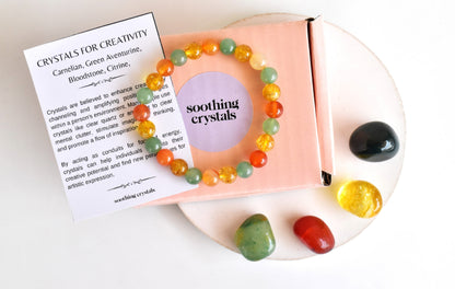 Energizes CREATIVITY Crystal Kit, Gemstone Tumble Kit, Creativity Crystal Gift Set  DestGlow
