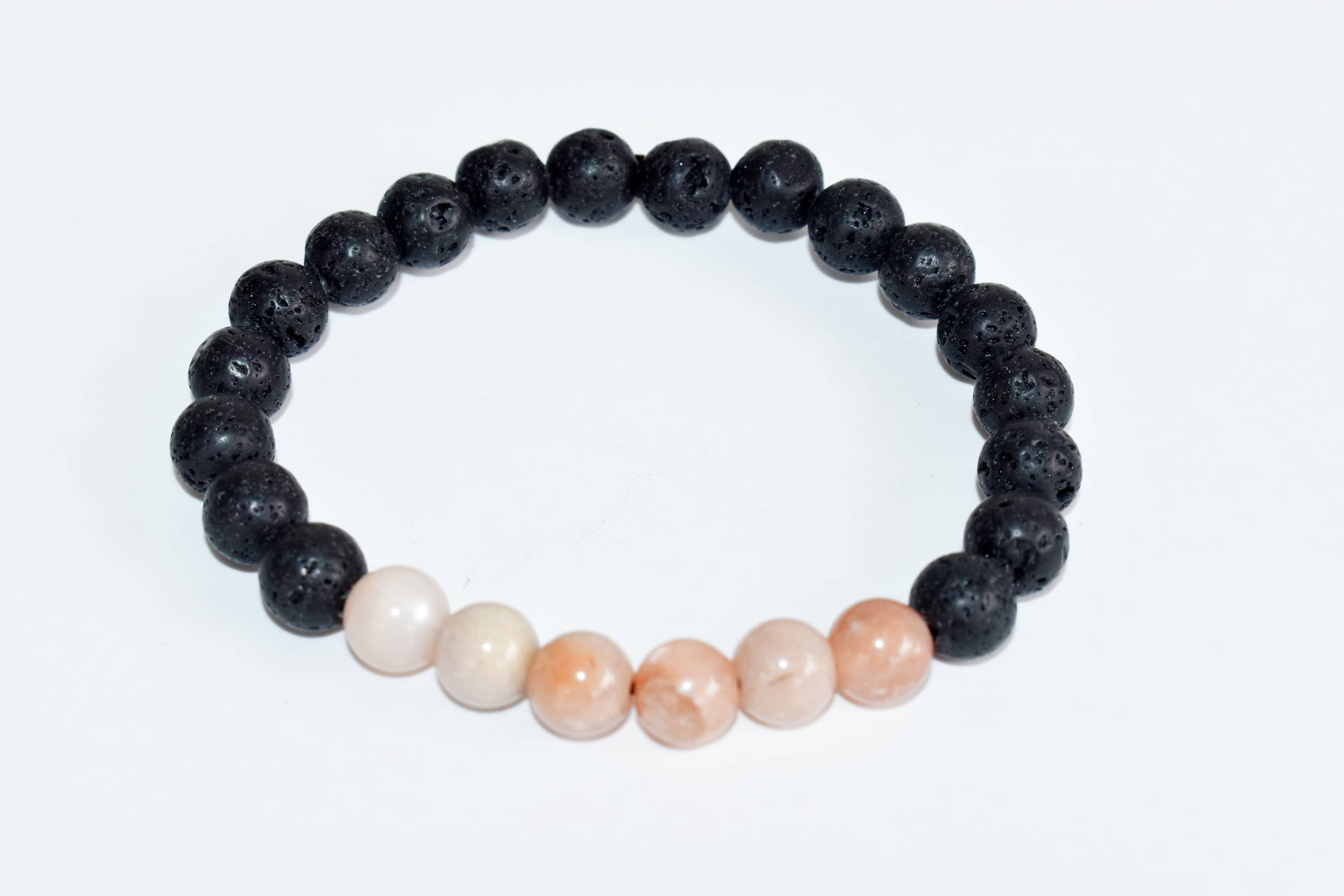 Lava Diffuser Bracelet, Lava with Moonstone Beads Diffuser Jewelry, Aromatherapy, Essential Oil Bracelet, Spiritual Gift, Yoga Gift for Her,  DestGlow