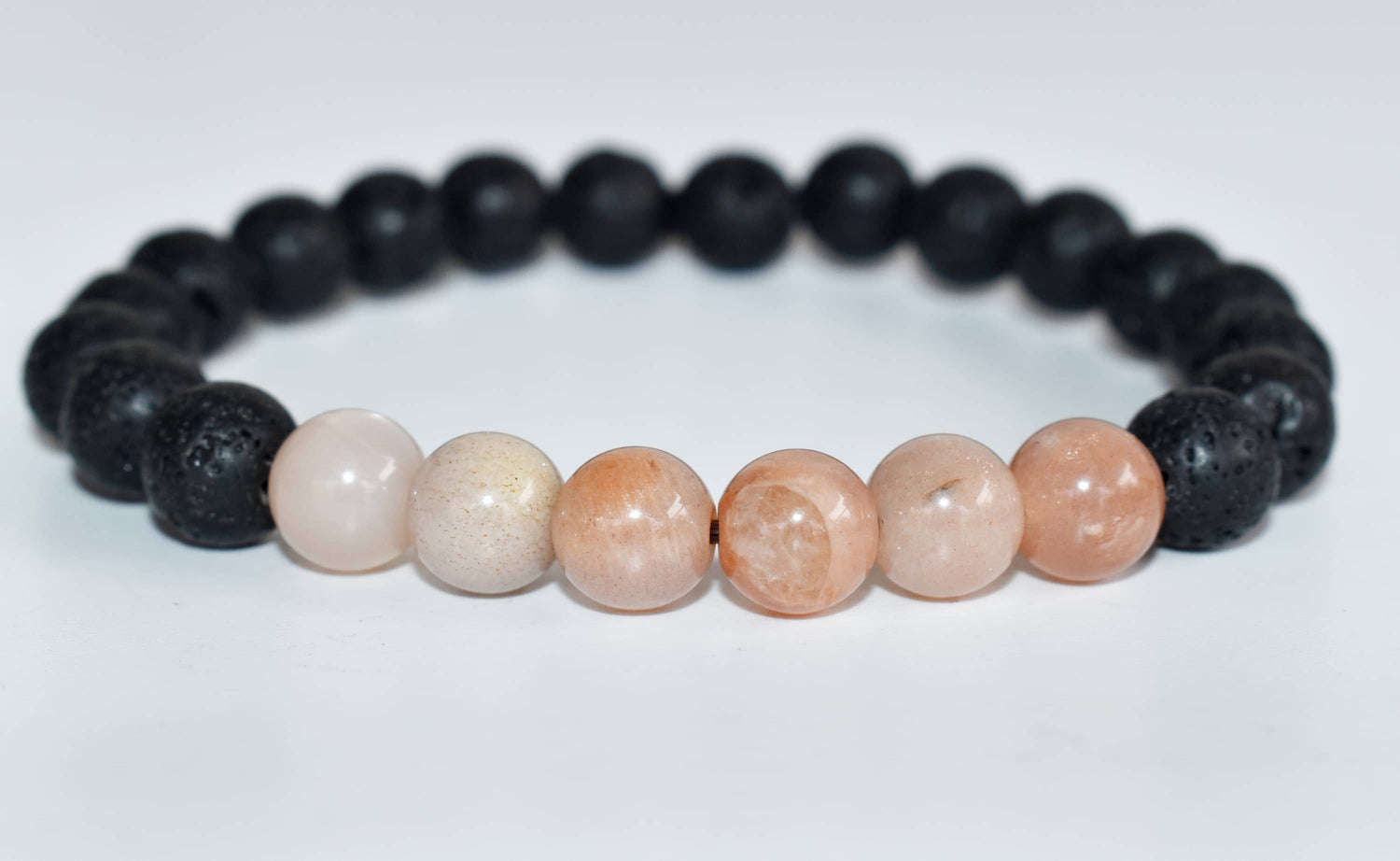 Lava Diffuser Bracelet, Lava with Moonstone Beads Diffuser Jewelry, Aromatherapy, Essential Oil Bracelet, Spiritual Gift, Yoga Gift for Her,  DestGlow