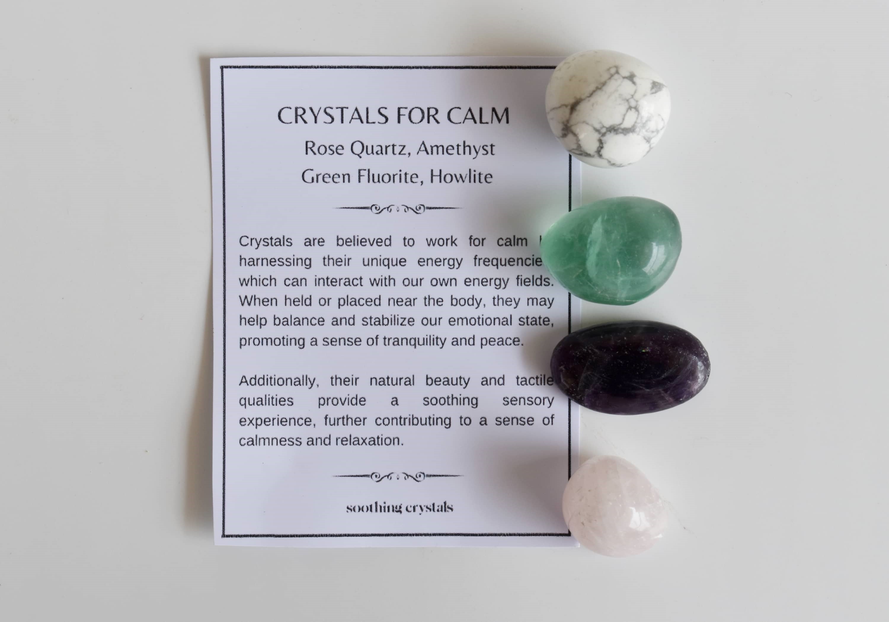 CALM Crystal Kit, Gemstone Tumble Kit, Calm Crystal Gift Set  DestGlow