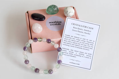 CALM Crystal Kit, Gemstone Tumble Kit, Calm Crystal Gift Set  DestGlow