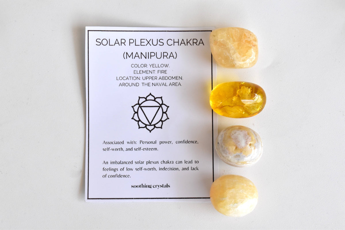 SOLAR PLEXUS Chakra Crystals Kit, Chakra&