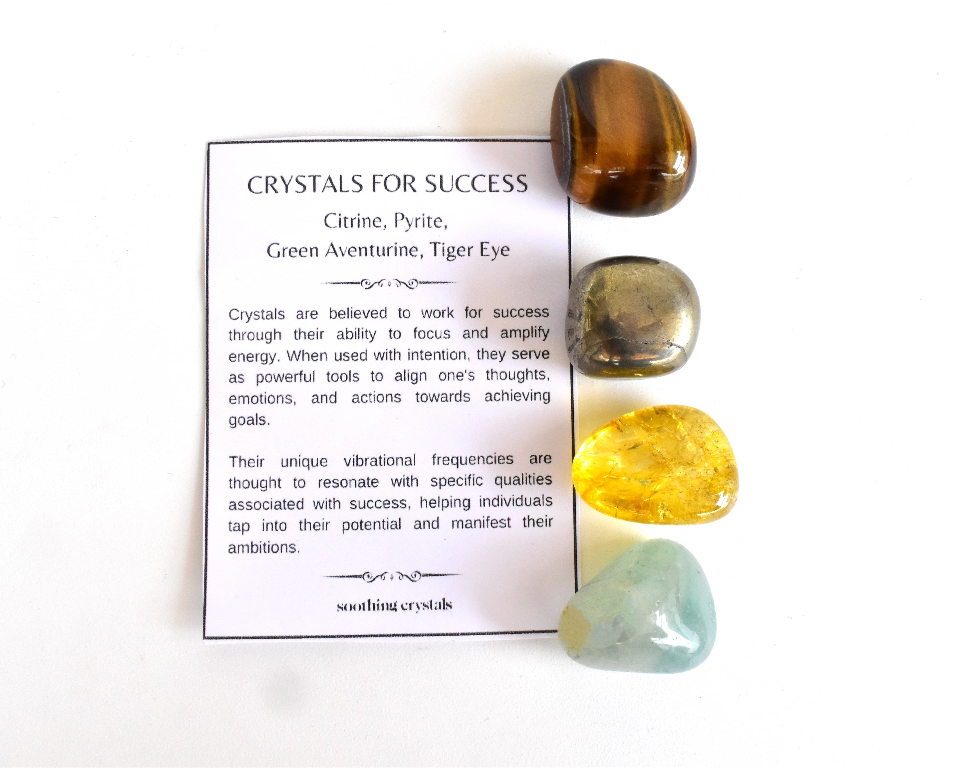 Attract SUCCESS Crystal Kit, Gemstone Tumble Kit, Success Crystal Gift Set  DestGlow
