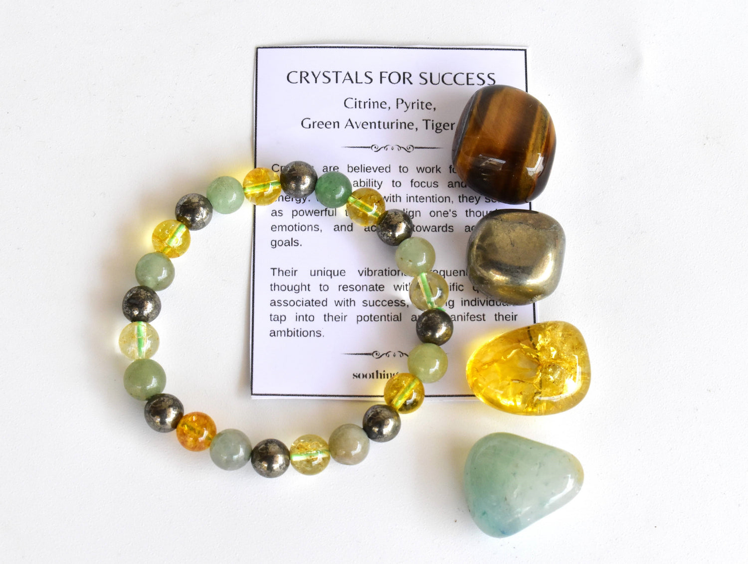 Attract SUCCESS Crystal Kit, Gemstone Tumble Kit, Success Crystal Gift Set  DestGlow