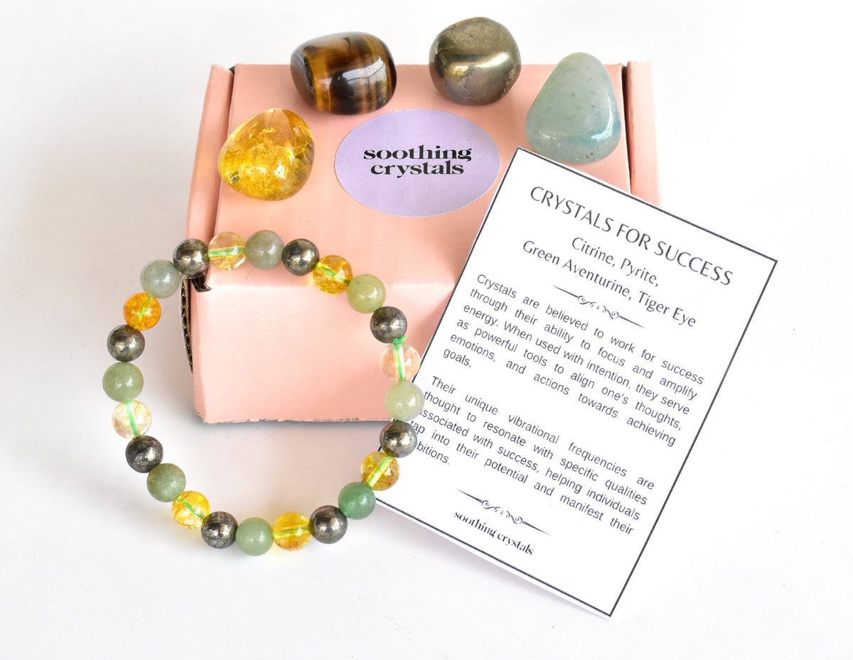 Attract SUCCESS Crystal Kit, Gemstone Tumble Kit, Success Crystal Gift Set  DestGlow