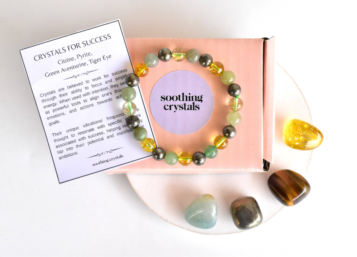 Attract SUCCESS Crystal Kit, Gemstone Tumble Kit, Success Crystal Gift Set  DestGlow