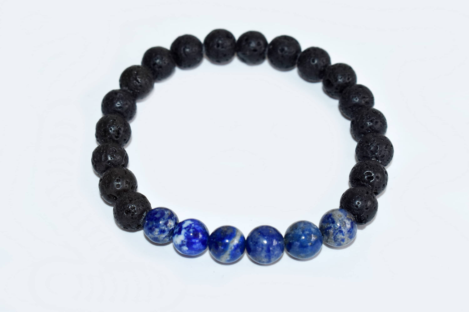 Lava Diffuser Bracelet, Lava with Lapis Lazuli Beads Diffuser Jewelry, Aromatherapy, Essential Oil Bracelet, Spiritual Gift, Yoga Gift for Her  DestGlow