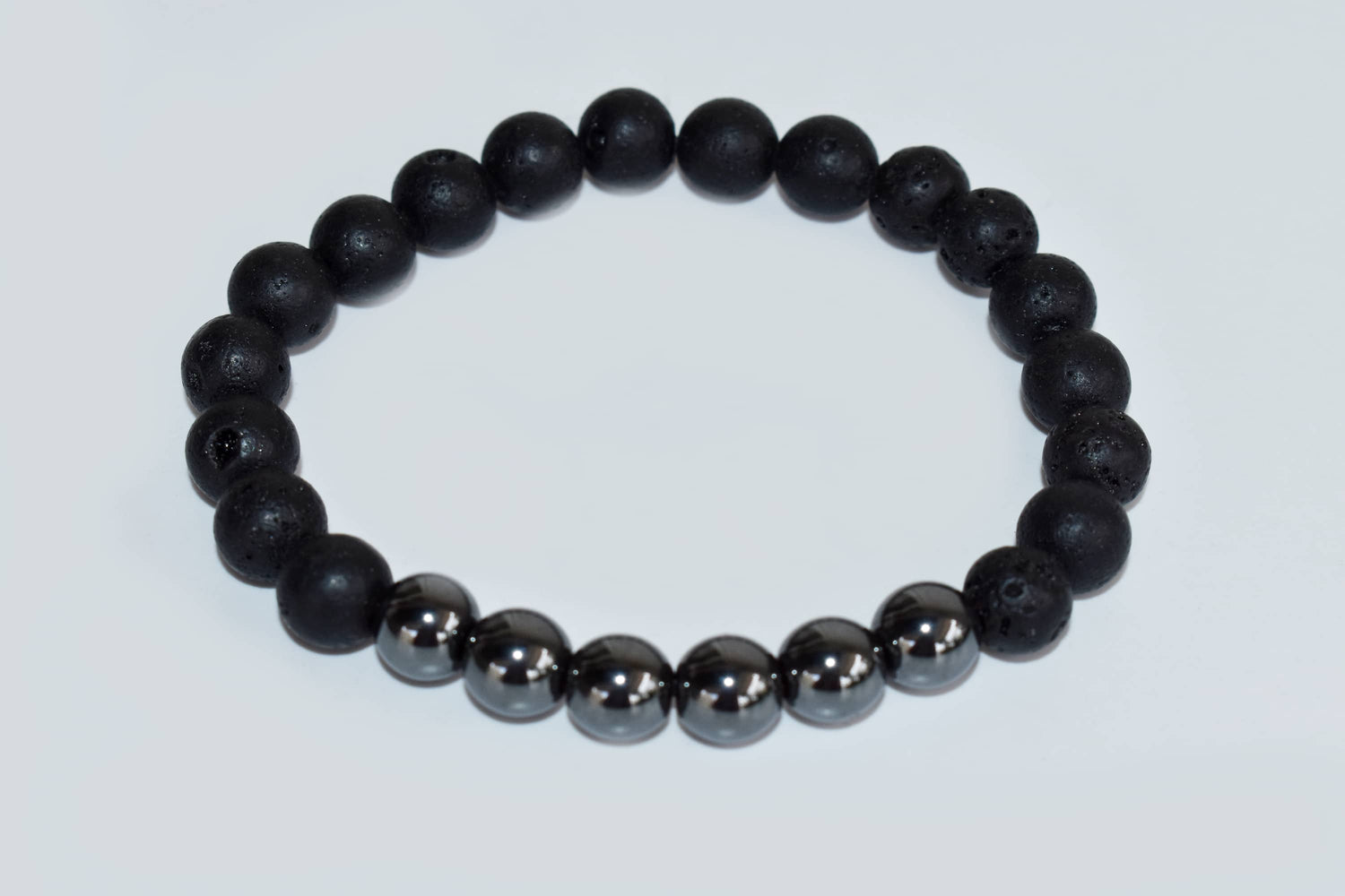 Lava Diffuser Bracelet, Lava with Hematite Beads Diffuser Jewelry, Aromatherapy, Essential Oil Bracelet, Spiritual Gift, Yoga Gift for Her,  DestGlow