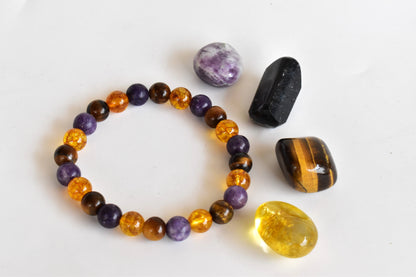 Soothing and Reducing DEPRESSION Crystal Kit, Gemstone Tumble Kit, Depression Crystal Gift Set  DestGlow