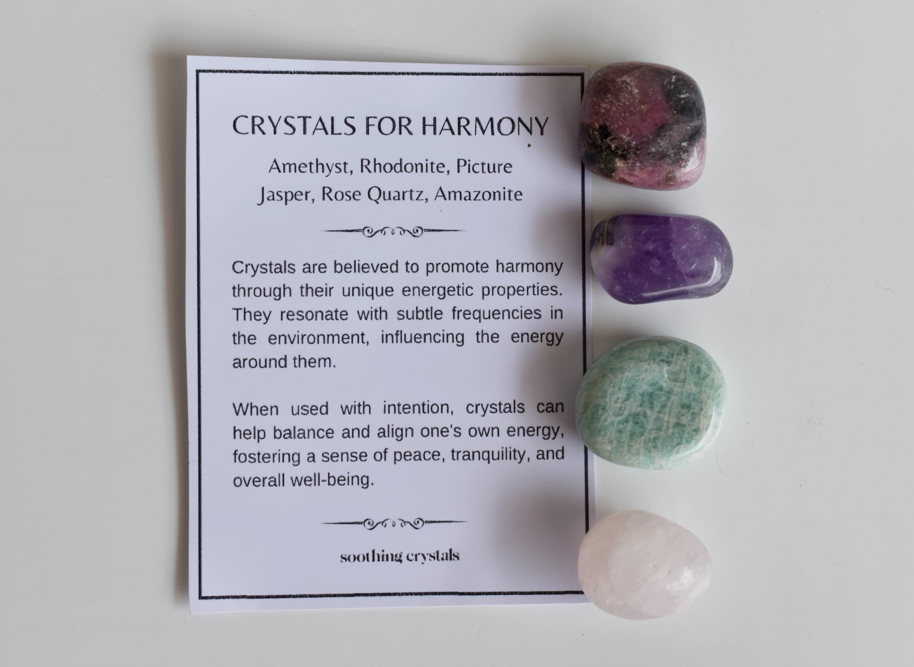 Inspire HARMONY Crystal Kit, Gemstone Tumble Kit, Harmony Crystal Gift Set  DestGlow