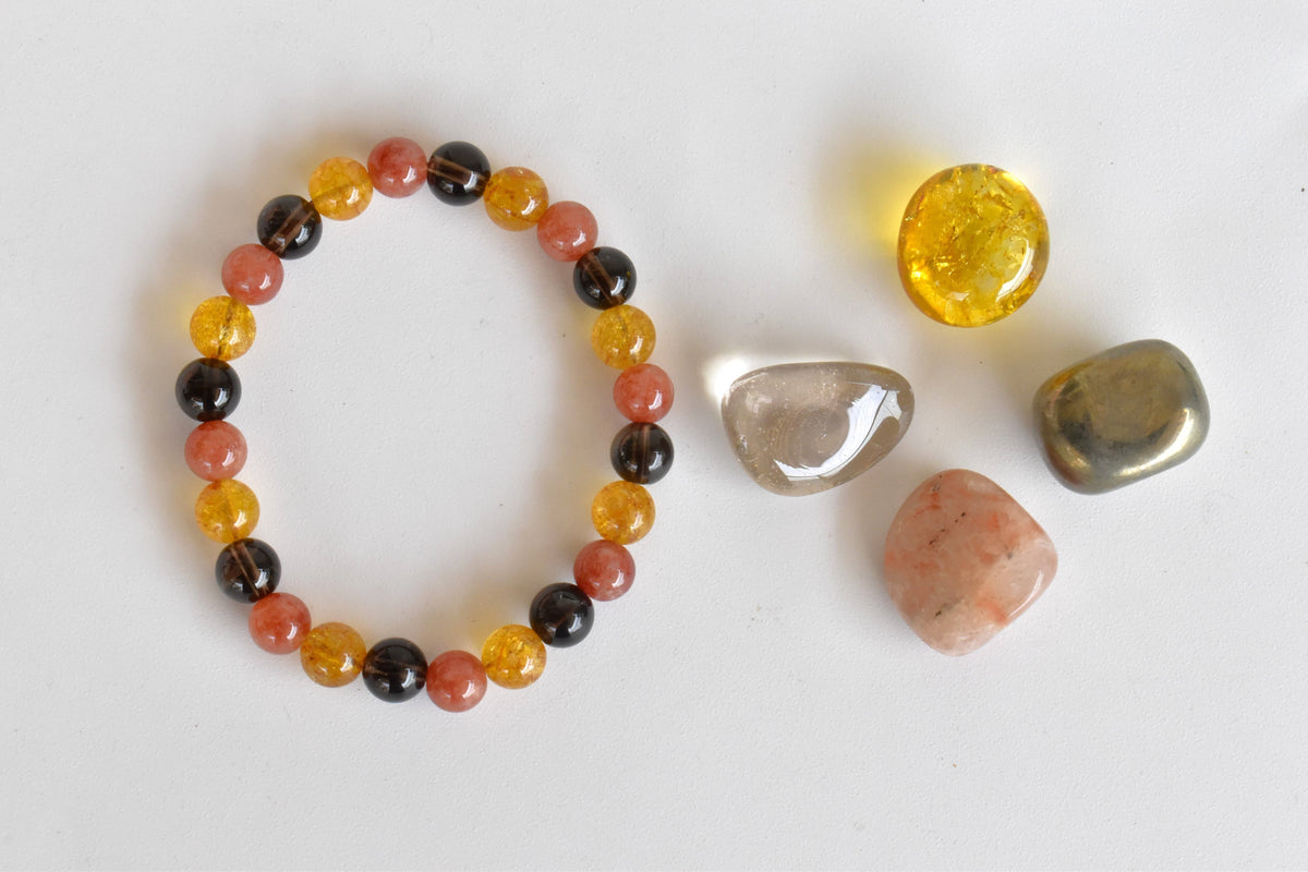 Developing POSITIVE MINDSET Crystal Kit, Gemstone Tumble Kit, Positive Mindset Crystal Gift Set  DestGlow