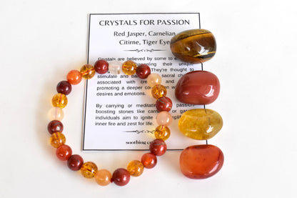 PASSION Crystal Kit, Gemstone Tumble Kit, Passion Crystal Gift Set.  DestGlow