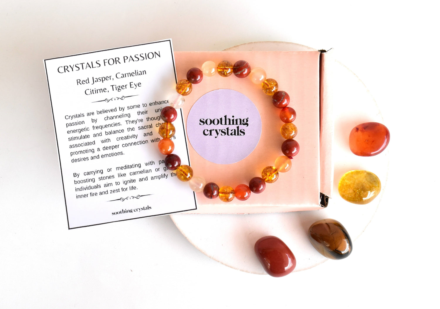 PASSION Crystal Kit, Gemstone Tumble Kit, Passion Crystal Gift Set.  DestGlow
