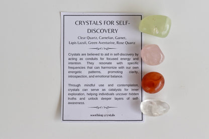 Encourages SELF-DISCOVERY Crystal Kit, Gemstone Tumble Kit, Self-Discovery Crystal Gift Set  DestGlow