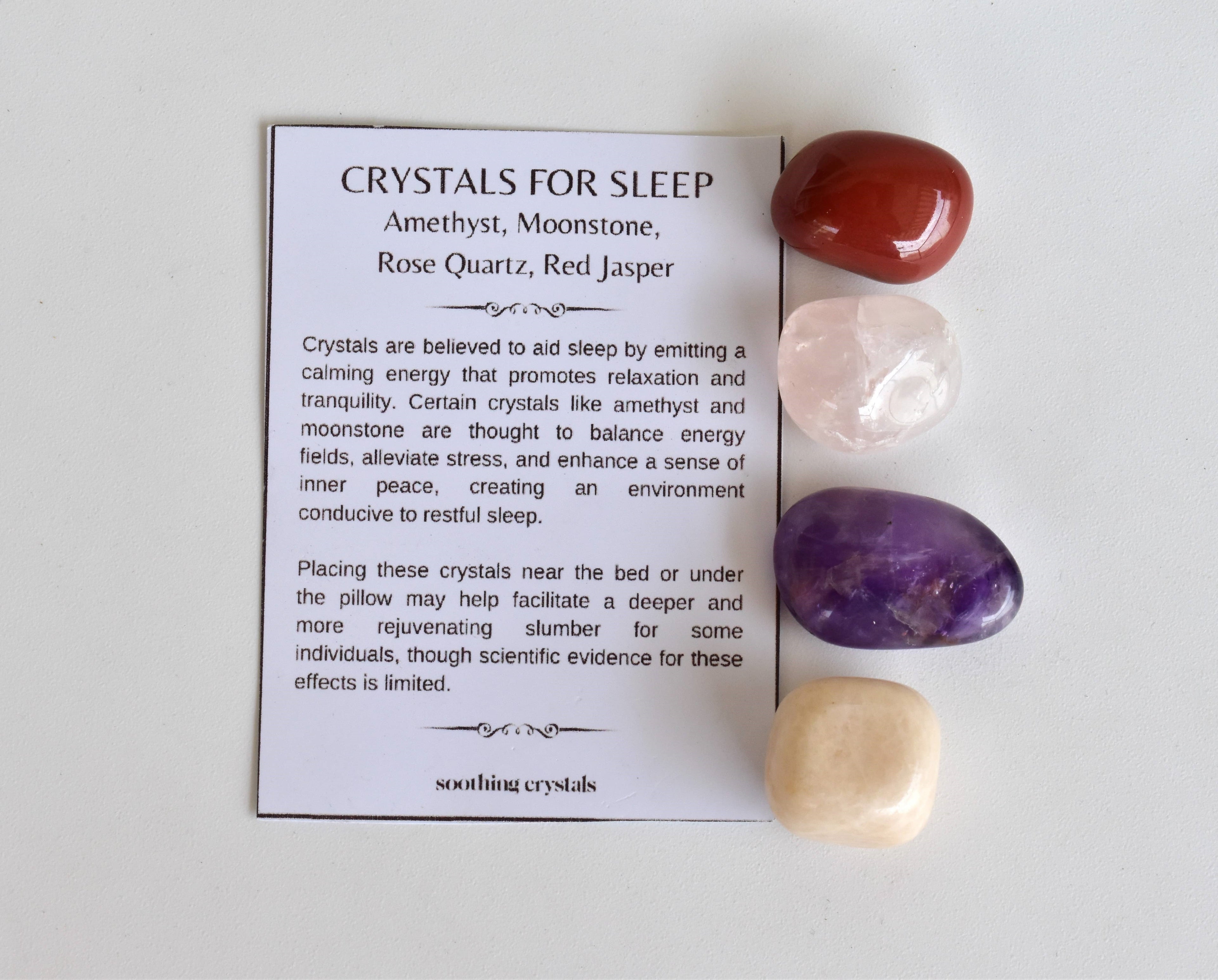 Improve SLEEP Crystal Kit, Gemstone Tumble Kit, Sleep Crystal Gift Set  DestGlow