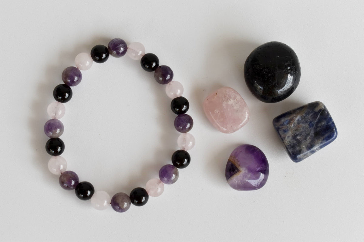 EMPATH PROTECTION Crystal Kit, Gemstone Tumble Kit, Empathy Crystal Gift Set  DestGlow