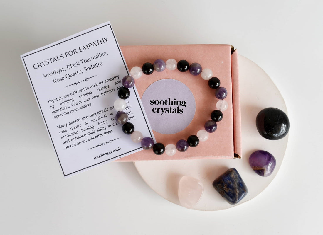 EMPATH PROTECTION Crystal Kit, Gemstone Tumble Kit, Empathy Crystal Gift Set  DestGlow
